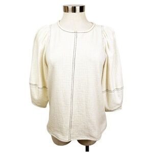 Anthropologie Current Air Cream Top Size‎ XL